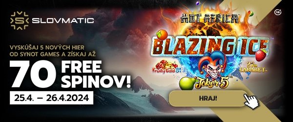 70 free spiny od slovmatic
