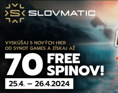 70 Free spiny od Slovmatic