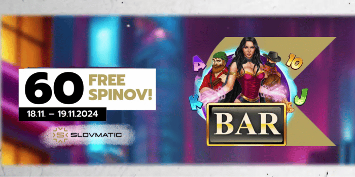 60 Free spinov od Slovmatic