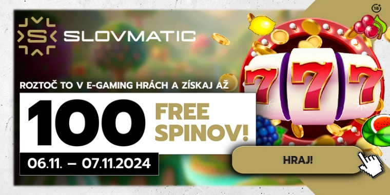 100 Free Spinov Slovmatic