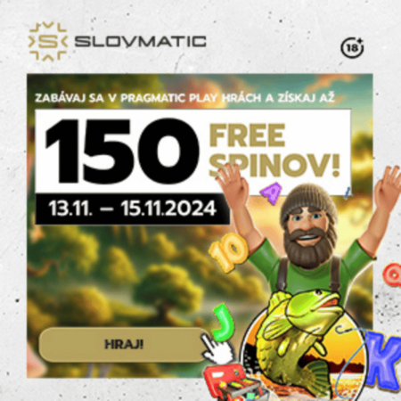 150 free spinov v Slovmatic
