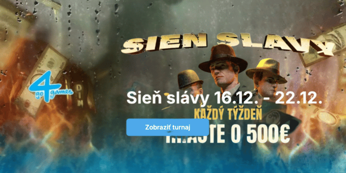 Sieň slávy v Go4Games kasíne
