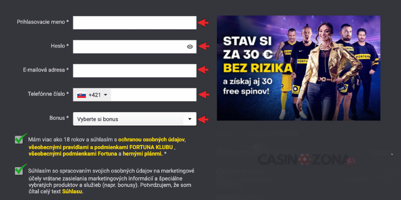 ifortuna registrácia