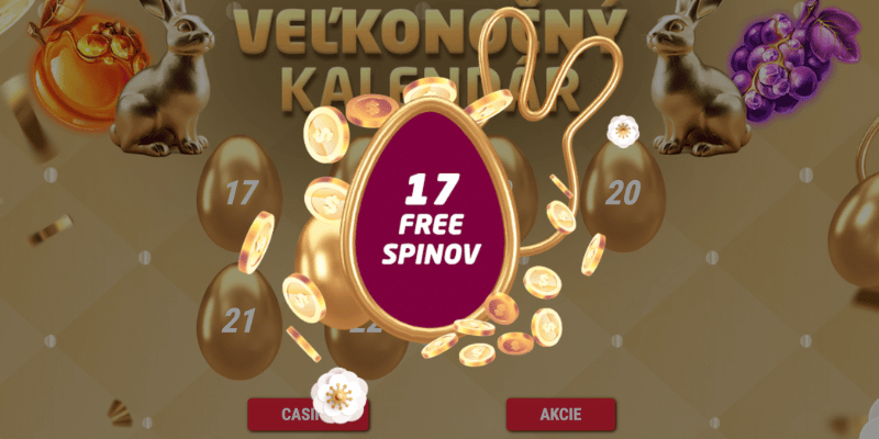 veľkonočný kalendár v Synottip kasíne